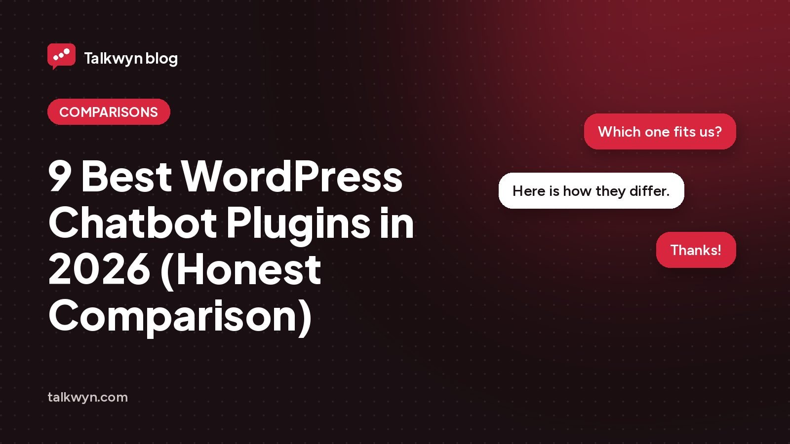 Cover illustration for: 9 Best WordPress Chatbot Plugins in 2026 (Honest Comparison)